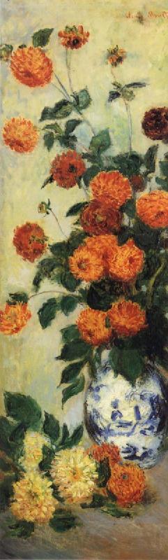 Claude Monet Dahlias Norge oil painting art